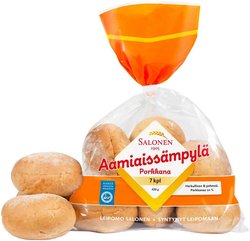 Leipomo Salonen Aamiaissämpylä porkkana 7/420 g porkkanalla maustettu vehnäsämpylä, halkaistu