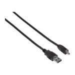 Hama USB 2.0 -kaapeli, USB-A - Mini-USB B, 1.8 m, musta