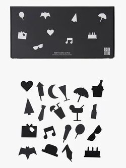 Design Letters Juhlamerkit Muistitauluun 20 pcs, Musta