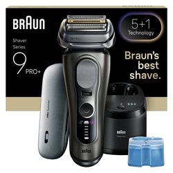 Braun Series 9 PRO+ 9675CC Wet&Dry -Pro SensoAdapt parranajokone SmartCare-asemalla, Grafiitti
