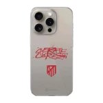 Phonecases3D iPhone 16 Pro Atlético de Madrid Clear case -suojakuori, valkoinen