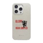 Phonecases3D iPhone 15 Pro Manchester United FC kompostoituva suojakuori, valkoinen