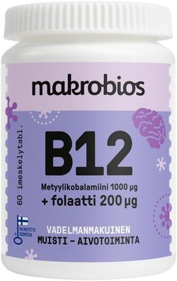Makrobios B12 +folaatti 60 tablettia 21g