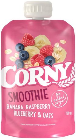 Corny Smoothie banaani, vadelma, mustikka & kaura 120g