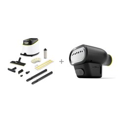 Kärcher SC 3 Deluxe Easy Fix höyrypesuri + Kärcher vaatehöyrystin