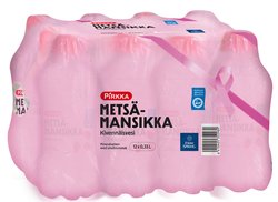 Pirkka Metsämansikanmakuinen kivennäisvesi 0,33l 12-pack