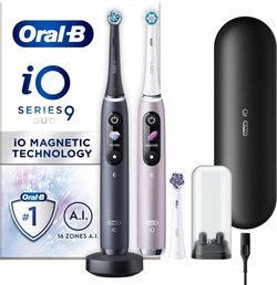 Oral-B iO Series 9 sähköhammasharjat, musta & ruusu