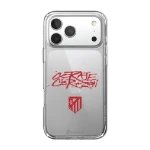 Phonecases3D iPhone 17 Pro Atlético de Madrid Clear case -suojakuori, valkoinen