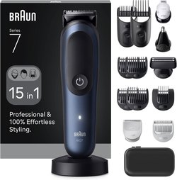 Braun All-in-One Series 7 monitoimitrimmeri, AIO7580, sininen