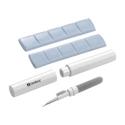 Sandberg Cleaning Pen Kit for AirPods puhdistussarja, harmaa/valkoinen