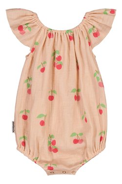 Metsola Sweet Cherries muslin -romper