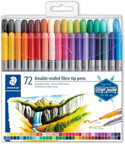 Staedtler 2-päinen -huopa/kuitukynä 72 väriä