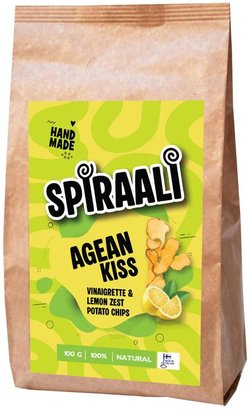 Spiraalisipsi Agean Kiss käsintehdyt perunasipsit