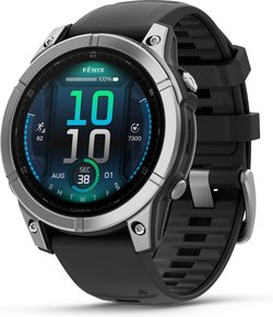 Garmin Fenix E -urheilukello, 47 mm, ruostumaton teräs / musta