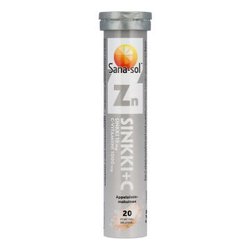 SANA-SOL PORETABL SINKKI+ C-VITAMIINI APPELSIININMAKU
