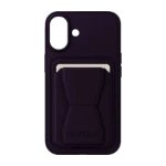 Snapcase Apple iPhone 16 Pro GripStand lompakkokotelo, tummanvioletti