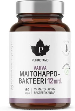 Puhdistamo Vahva Maitohappobakteeri 12 mrd, 60 kaps
