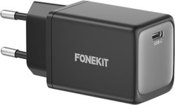 FoneKit GaN PD 45W -verkkovirtalaturi, USB-C, musta