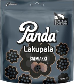 Panda Lakupala salmiakki lakritsi 180g