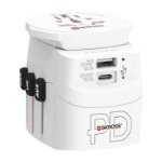 Skross World Adapter PRO Light USB AC30PD matka-adapteri, valkoinen