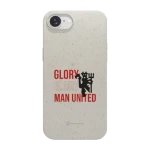 Phonecases3D iPhone 16e Manchester United FC kompostoituva suojakuori, valkoinen