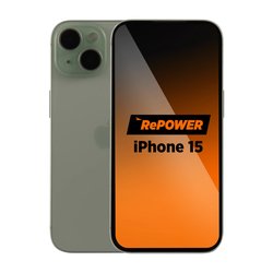 RePOWER iPhone 15 128 Gt, vihreä, Kuntoluokka B
