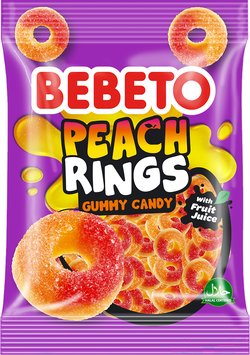 Bebeto Peach Rings makeispussi 80g