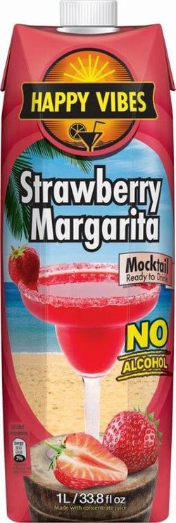 Happy Vibes Strawberry Margarita Mocktail 1 L
