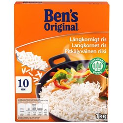 BEN'S ORIGINAL PITKÄJYVÄINEN RIISI 1KG
