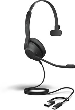 Jabra Evolve2 30 SE, USB C/A, UC Mono headset, musta