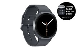 Samsung Galaxy Watch8 BT älykello, 40 mm, grafiitti + Galaxy Buds4 vastamelunappikuulokkeet, musta