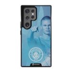 Phonecases3D Samsung Galaxy S25 Ultra Man City Haaland -3D suojakuori, musta