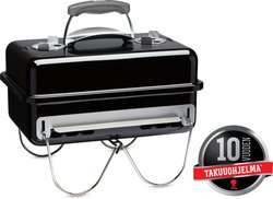 Weber Go-Anywhere -matkagrilli, hiilikäyttöinen, musta