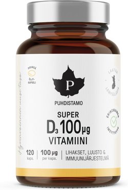 Puhdistamo Super D-vitamiini 100ug, 120kaps