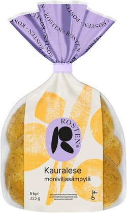 Rosten Kauralesesämpylä 5kpl 325g moniviljasämpylä