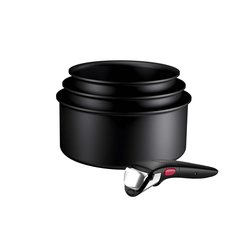 Tefal Ingenio Excellence Fusion keittokasarisetti, 4-osainen, musta