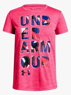 Under Armour Hybrid 2.0 Big Logo T-Paita, Penta Pink