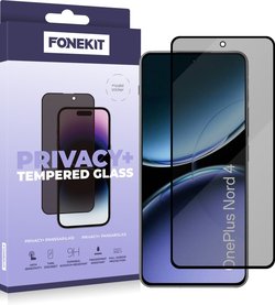 FoneKit Privacy+ Full Cover -panssarilasi, OnePlus Nord 4, musta