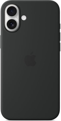 Apple iPhone 16 Plus silikonikuori MagSafella, musta