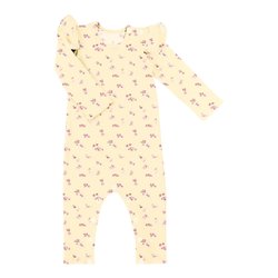 Baby Print Rib Florette Full Bodysuit