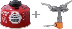 Noux Calidris titaaninen retkikeitin + MSR IsoPro -kaasu, 113 g