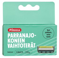 Pirkka parranajokoneen vaihtoterät 4kpl