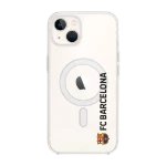 Phonecases3D iPhone 14 FC Barcelona Clear case (MagSafe) -suojakuori, valkoinen