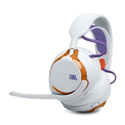 JBL Quantum 650 langattomat pelikuulokkeet, vaaleanharmaa/oranssi