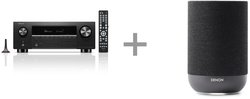 Denon AVR-X2900H DAB 7.2 AV-viritinvahvistin ja Denon Home 200 langaton kaiutinpari, musta