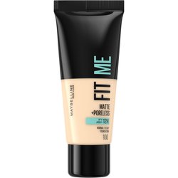 Maybelline New York Fit Me Matte+Poreless meikkivoide 100 Warm Ivory