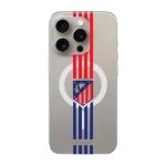 Phonecases3D iPhone 16 Pro Max Atlético de Madrid Clear case (MagSafe) -suojakuori, valkoinen