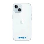 Phonecases3D iPhone 15 Molde FK Clear case -suojakuori, valkoinen