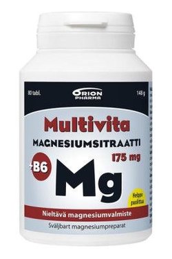 Multivita Magnesiumsitraatti+B6 175mg