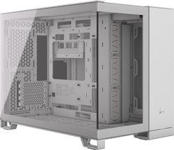 Corsair 2500X Micro-ATX-kotelo panoraamaikkunalla, valkoinen